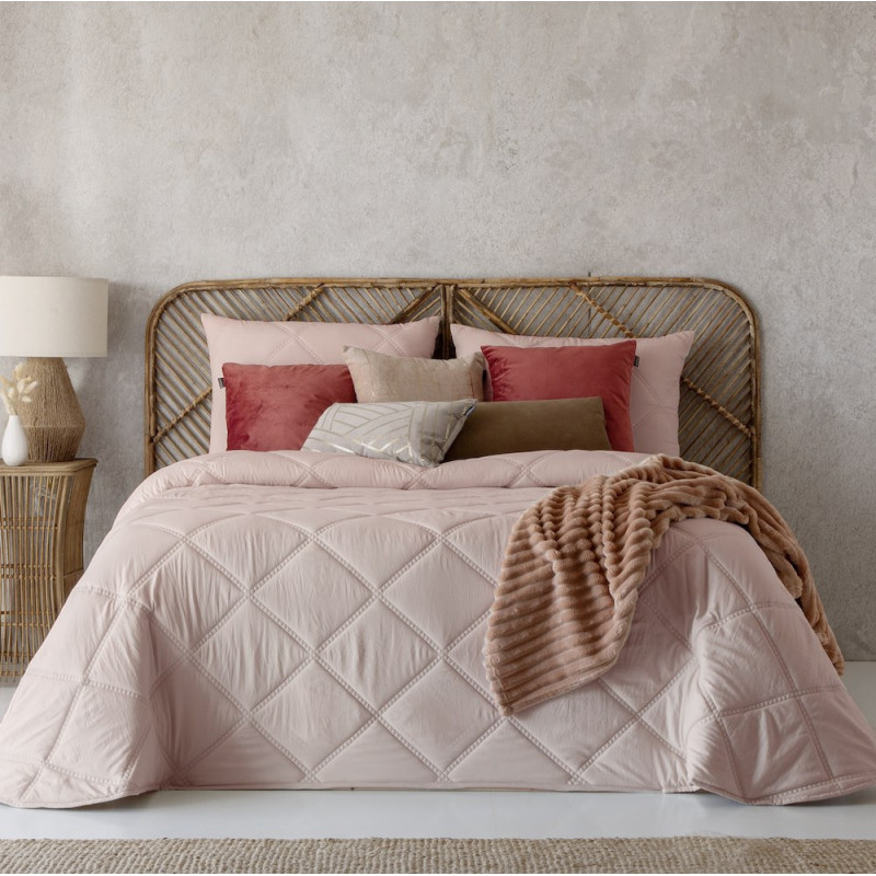 Couvre lit matelassé Caroline Nude - Antilo