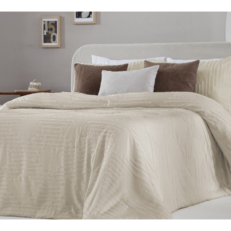 Couvre lit matelassé Charlise Beige - Antilo