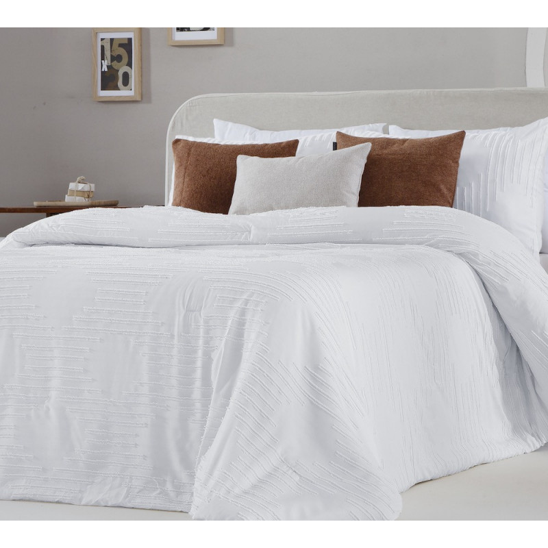 Couvre lit matelassé Charlise Blanc - Antilo