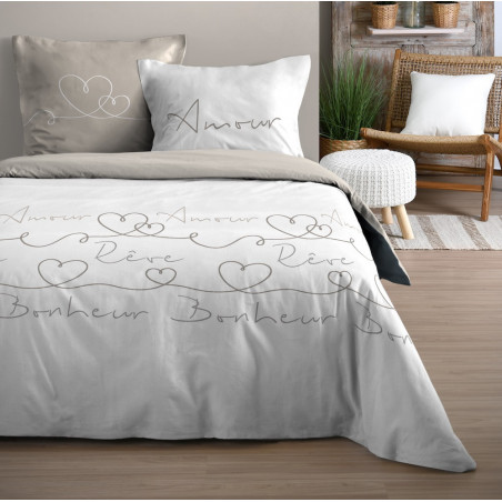 AMOURETTE Parure de couette de Stof en 100% coton - Linge Mat