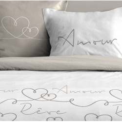 AMOURETTE Parure de couette de Stof en 100% coton - Linge Mat