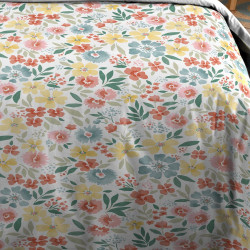 FLOWER Parure de couette et de drap en 100% coton - Linge Mat