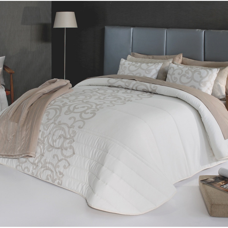 AMIENS BEIGE B3 C.01 Couvre lit matelassé de Reig Marti - Linge MAT