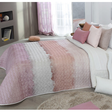 DAVOS Rose 2P C.02  Couvre lit matelassé de Reig Marti - Linge MAT