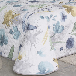 SCENT Bleu 2P C.03 Couvre lit matelassé de Reig Marti - Linge MAT