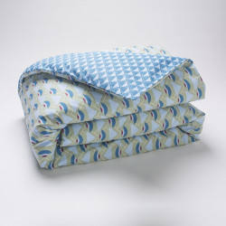 FUJI Parure de lit percale de coton de Aude de Balmy - Linge MAT