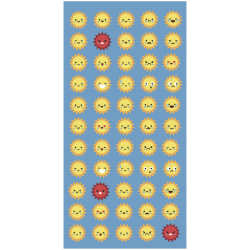 SMILEY Drap de plage enfant 70x140cm - 100% coton - Linge Mat