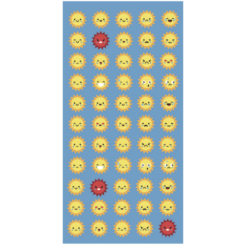 SMILEY Drap de plage enfant 70x140cm - 100% coton - Linge Mat