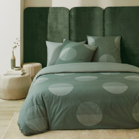 BOUTON Parure de couette en 100% coton - Linge Mat