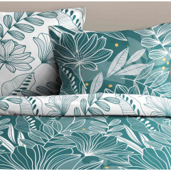 DOUALA Parure de couette et de drap en 100% coton - Linge Mat