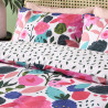 Floral Collage Parure de couette en percale de coton peigné - Linge Mat