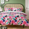 FLORAL COLLAGE Parure de couette en percale de coton peigné - Linge Mat