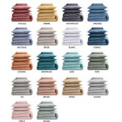 Housse de couette en PERCALE unie de Tradilinge