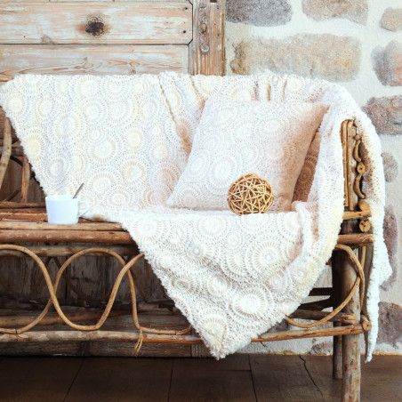 MUMMY plaid 130x160 effet dentelle - Stof