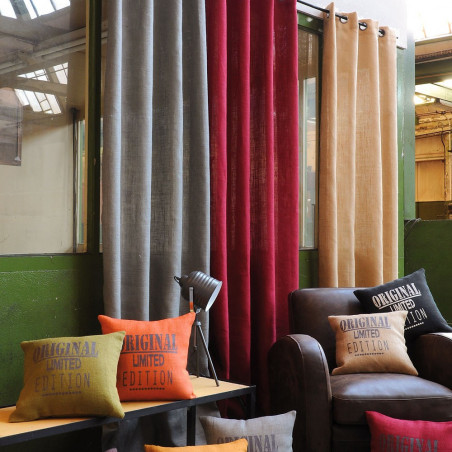 RIDEAU JUTE 140X160 cm finition oeillets de Stof