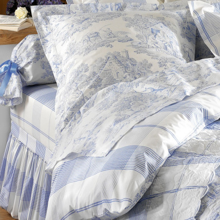 Pastorale Bleu Drap housse -  Aude de Balmy