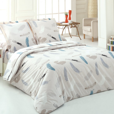 PLUM BLEU Parure de drap - FIL BLANC