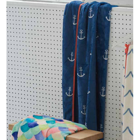 Plaid microfibre Encre bleue - Covers and Co