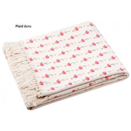 RISEN Plaid 100% coton frangé - Stof