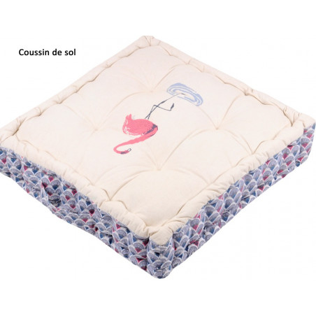 RISEN Coussin de sol matelassé 100% coton - Stof