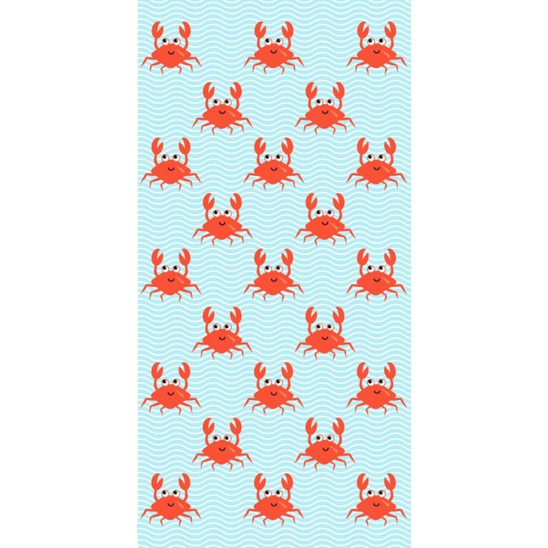 Crabe Drap De Plage Enfant 70x140cm 100 Coton Linge Mat