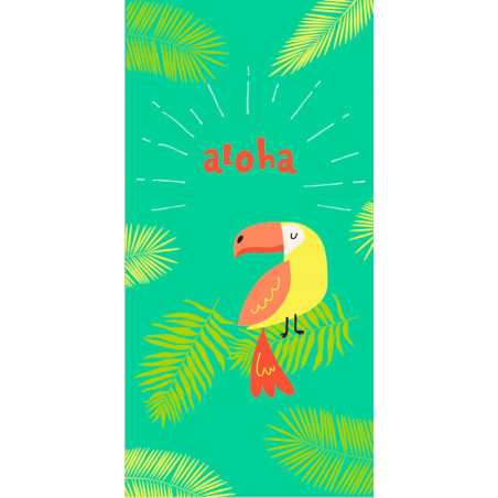 ALOHA Drap de plage enfant 70x140cm - 100% coton - MAT