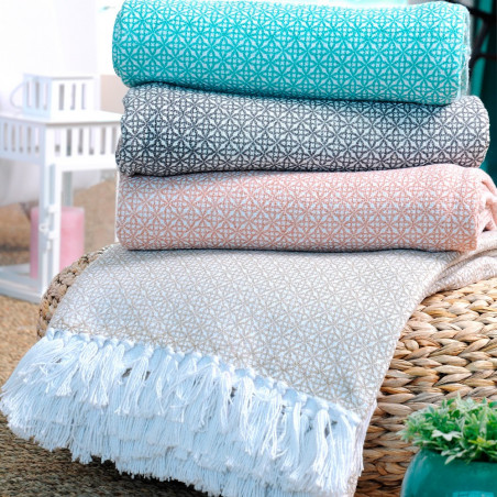 IZZI Plaid 100% coton fantaisie - Stof