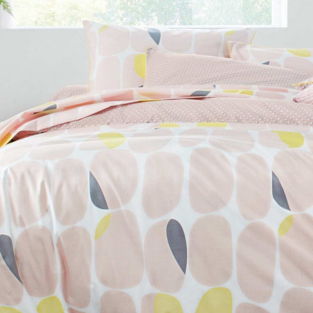 GALET POUDRE Taie de traversin - Blanc des Vosges