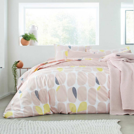 GALET POUDRE Drap housse - Blanc des Vosges