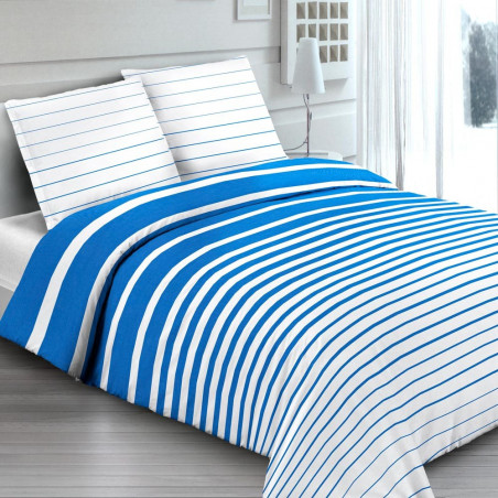 RIGATO Bleu  Parure de drap  - MAT