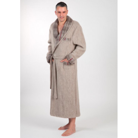 PEIGNOIR UNI / ÉCOSSAIS Homme 100 % pure laine - Val d'Arizes