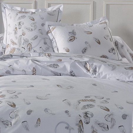 PLUMES Taie de traversin Percale de coton - Tradilinge