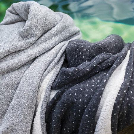 COURCHEVEL Plaid fil lurex argenté - Toison d'Or