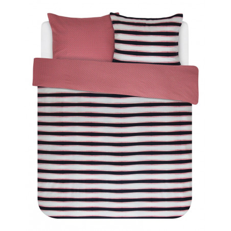 LYRA Dusty rose Housse de couette Satin de coton - Essenza