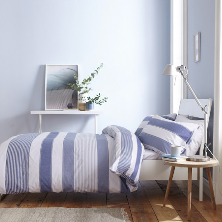 NEW QUAY Bleu Parure de drap 4 pièces - Catherine Lansfield