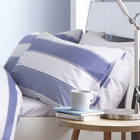 NEW QUAY Bleu Taie d'oreiller - Catherine Lansfield