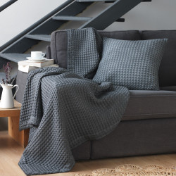 MIKADO Plaid et coussin Nid d'abeille - Sensei